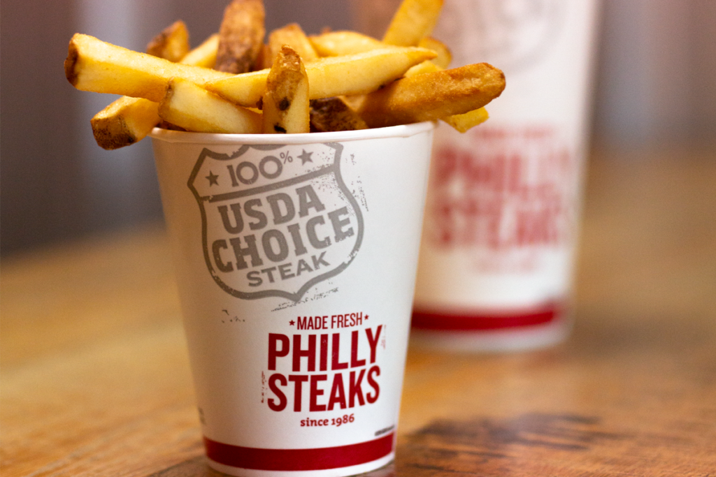fries in a cup